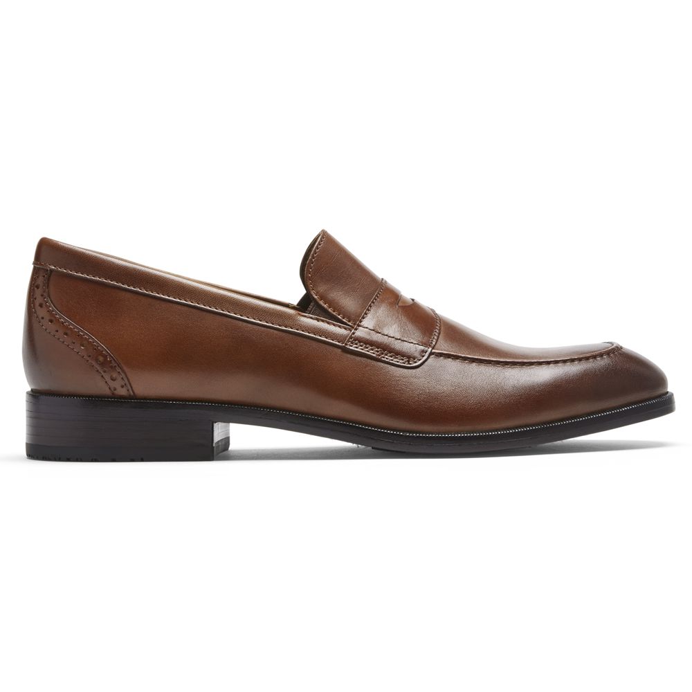 Rockport Total Motion Office Penny - Mens Loafers - Brown - NZ (VET-392645)